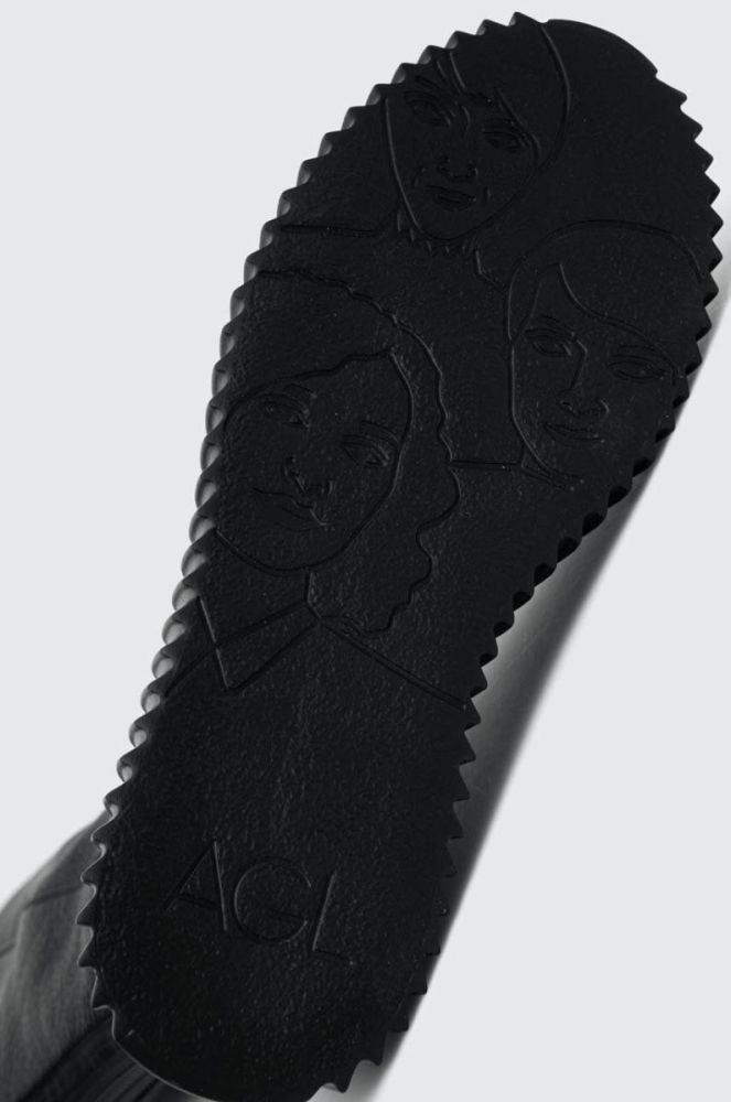 AGL шкіряні чоботи MILAGROS BOOT жіночі колір чорний на платформі D751560PGKI0121013 фото 6