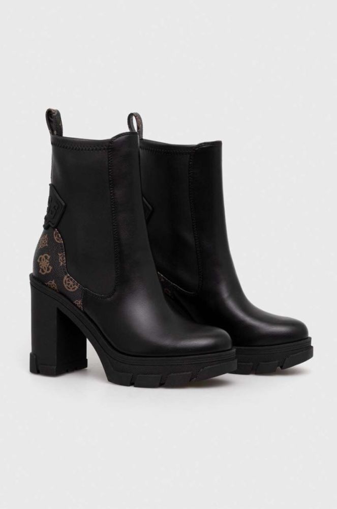 Черевики Guess XENO жіночі колір чорний каблук блок FL7XNO FAL10 фото 2