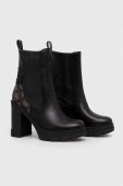 Черевики Guess XENO жіночі колір чорний каблук блок FL7XNO FAL10