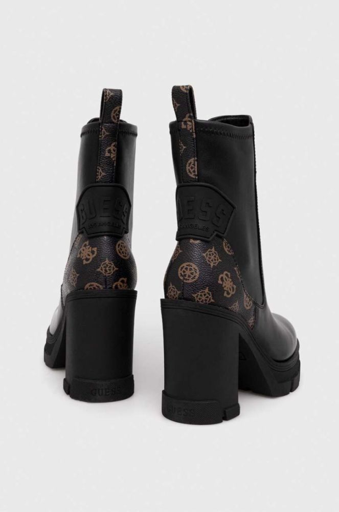 Черевики Guess XENO жіночі колір чорний каблук блок FL7XNO FAL10 фото 3