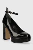 Туфлі Guess TEMIS колір чорний каблук блок FL7TMS PAF08