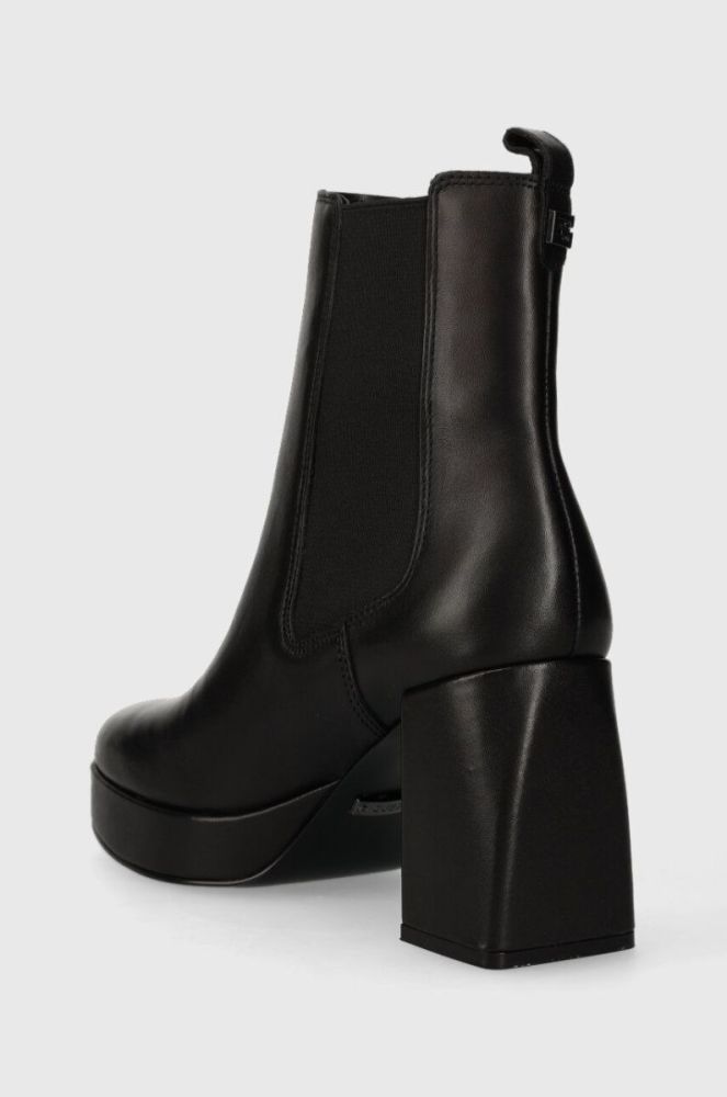 Шкіряні черевики Guess WILEY жіночі колір чорний каблук блок FL7WLY LEA10 фото 3