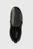 Шкіряні кеди Lauren Ralph Lauren Haddley жіночі колір чорний 802912347001