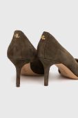 Замшеві туфлі Lauren Ralph Lauren Lanette колір зелений 802709652008