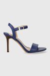 Шкіряні сандалі Lauren Ralph Lauren Gwen колір синій 802836571005