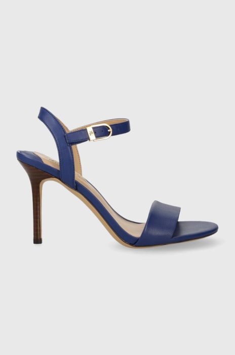 Шкіряні сандалі Lauren Ralph Lauren Gwen колір синій 802836571005
