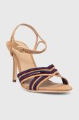 Замшеві сандалі Lauren Ralph Lauren Madelaine колір бежевий 802912329003