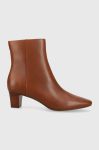 Шкіряні черевики Lauren Ralph Lauren Willa жіночі колір коричневий каблук блок 802912365002 Шкіряні черевики Lauren Ralph Lauren Willa жіночі колір коричневий каблук блок 802912365002