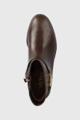 Шкіряні черевики Lauren Ralph Lauren Briela жіночі колір коричневий на плоскому ходу 802912273003
