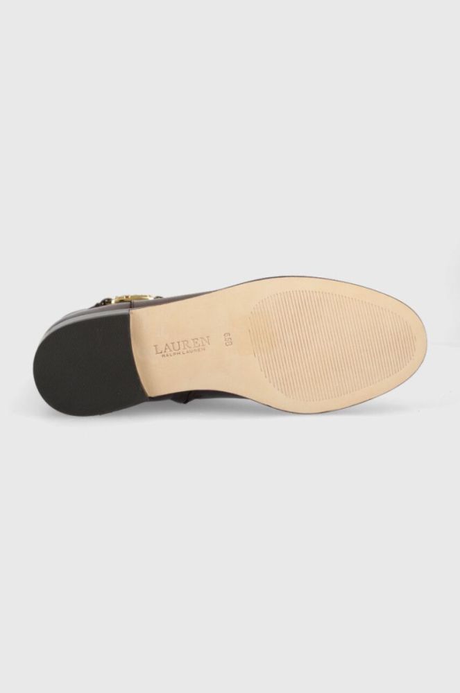 Шкіряні черевики Lauren Ralph Lauren Briela жіночі колір коричневий на плоскому ходу 802912273003 фото 5