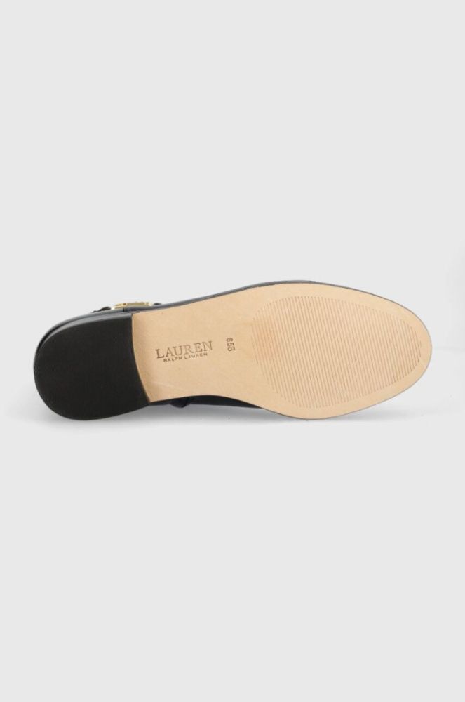 Шкіряні черевики Lauren Ralph Lauren Briela жіночі колір чорний на плоскому ходу 802912273001 фото 5