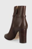 Шкіряні черевики Lauren Ralph Lauren Maxie жіночі колір коричневий каблук блок 802912277002 Шкіряні черевики Lauren Ralph Lauren Maxie жіночі колір коричневий каблук блок 802912277002