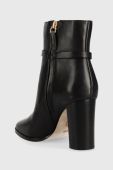 Шкіряні черевики Lauren Ralph Lauren Maxie жіночі колір чорний каблук блок 802912277003