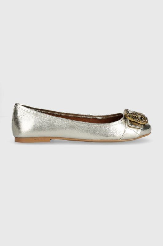 Шкіряні балетки Kurt Geiger London Mayfair Ballerina колір срібний  9989763109