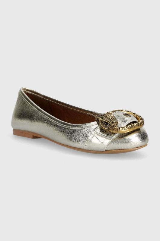 Шкіряні балетки Kurt Geiger London Mayfair Ballerina колір срібний  9989763109 фото 2