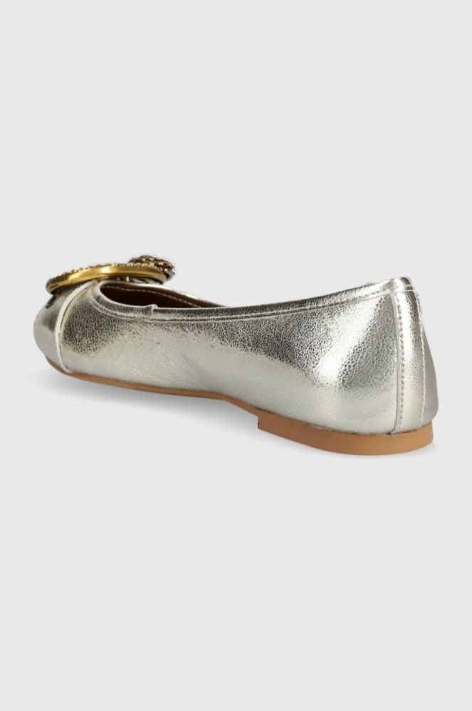 Шкіряні балетки Kurt Geiger London Mayfair Ballerina колір срібний  9989763109 фото 3