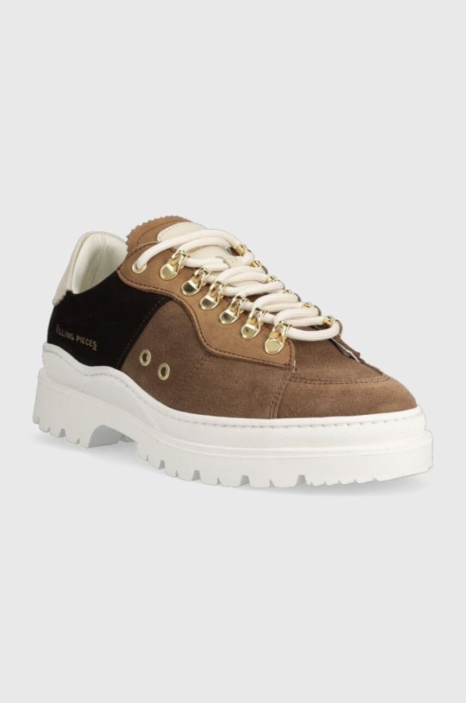 Замшеві кросівки Filling Pieces Court Serrated Topaz колір коричневий 71633831933 фото 2
