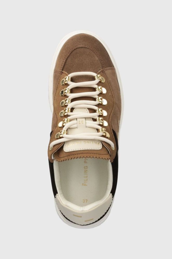Замшеві кросівки Filling Pieces Court Serrated Topaz колір коричневий 71633831933 фото 4