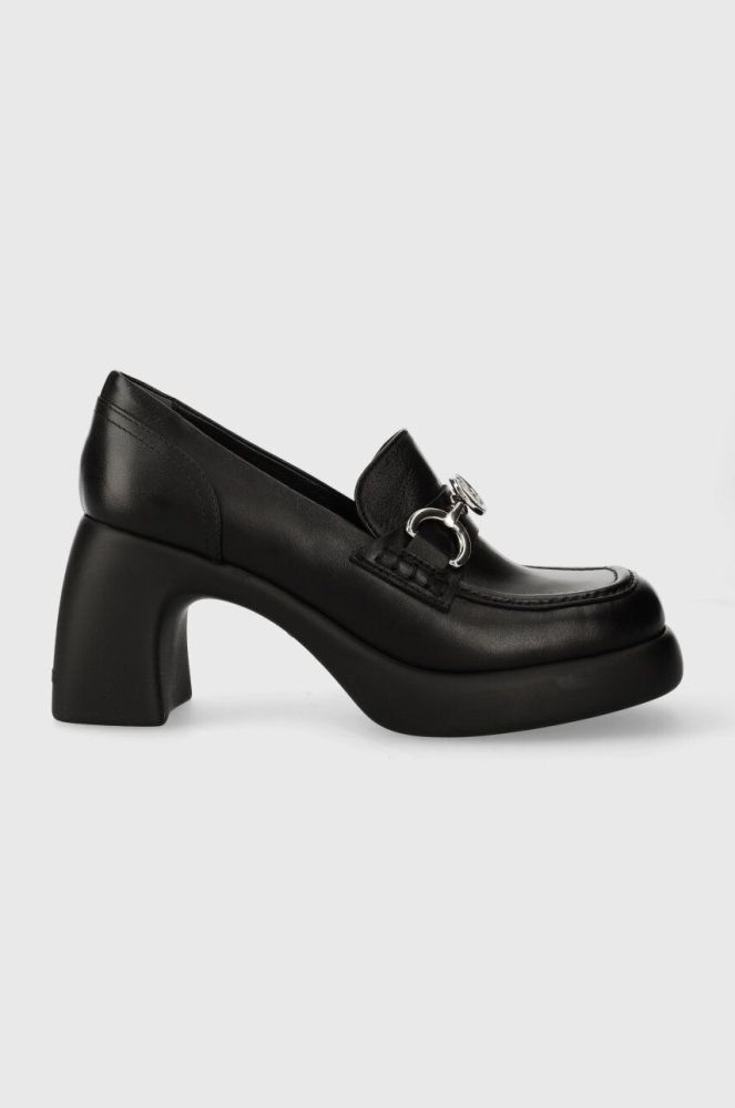 Шкіряні туфлі Karl Lagerfeld ASTRAGON колір чорний каблук блок KL33830 (3399549)