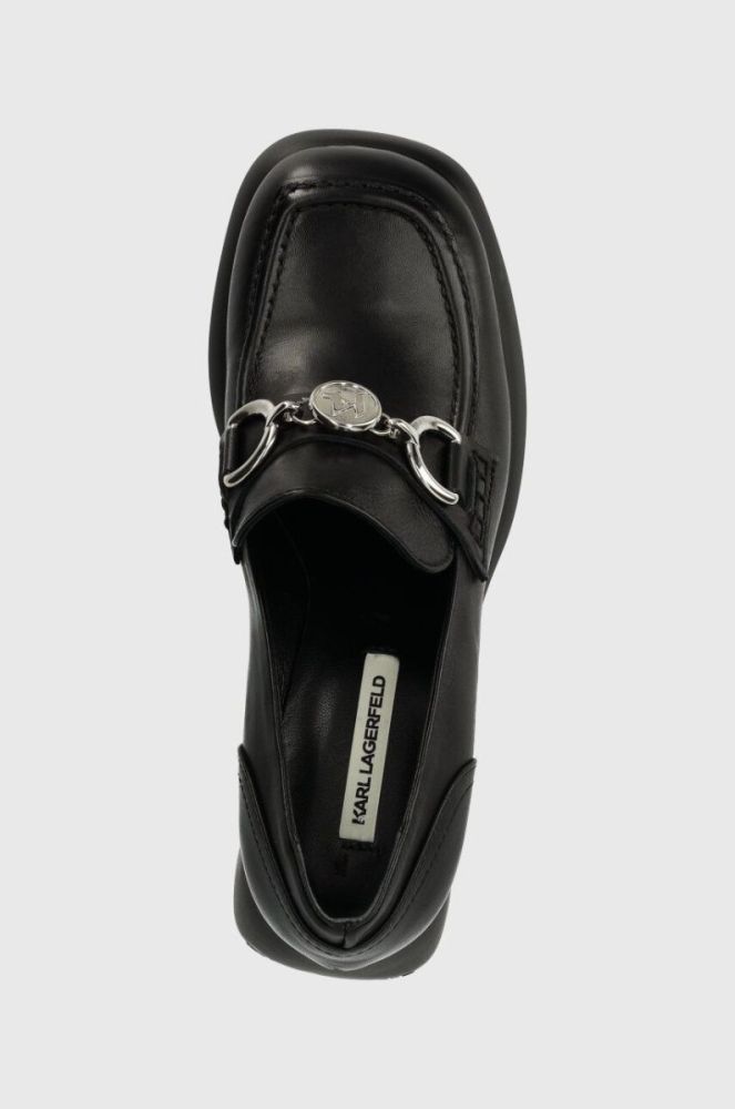 Шкіряні туфлі Karl Lagerfeld ASTRAGON колір чорний каблук блок KL33830 (3399549) фото 4