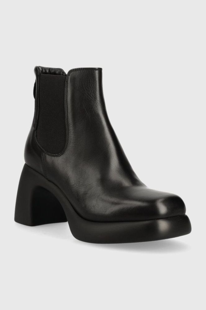Шкіряні черевики Karl Lagerfeld ASTRAGON жіночі колір чорний каблук блок KL33840 (3368094) фото 2