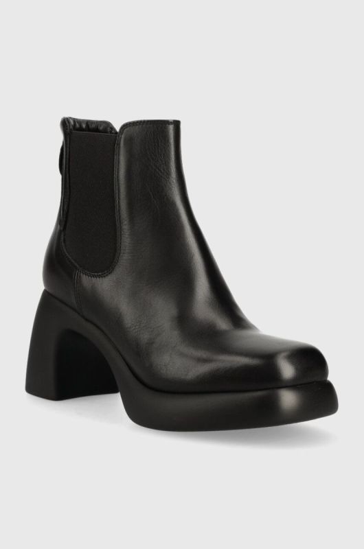 Шкіряні черевики Karl Lagerfeld ASTRAGON жіночі колір чорний каблук блок KL33840 (3368094) фото 2