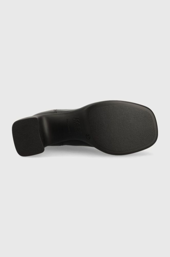 Шкіряні черевики Karl Lagerfeld ASTRAGON жіночі колір чорний каблук блок KL33840 (3368094) фото 5
