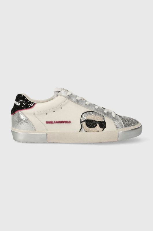 Шкіряні кросівки Karl Lagerfeld SKOOL KL60136F колір барвистий