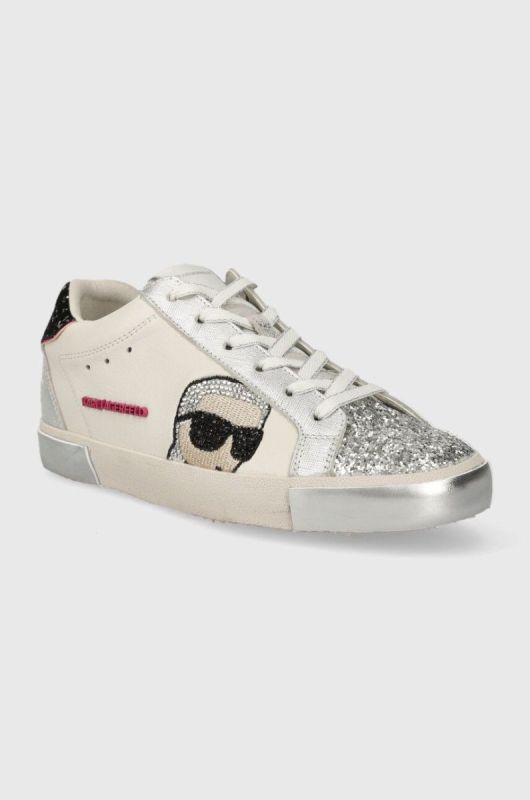 Шкіряні кросівки Karl Lagerfeld SKOOL KL60136F колір барвистий фото 2
