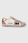Шкіряні кросівки Karl Lagerfeld SKOOL KL60136G колір барвистий Шкіряні кросівки Karl Lagerfeld SKOOL KL60136G колір барвистий