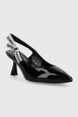 Шкіряні туфлі Karl Lagerfeld PANACHE колір чорний KL30808