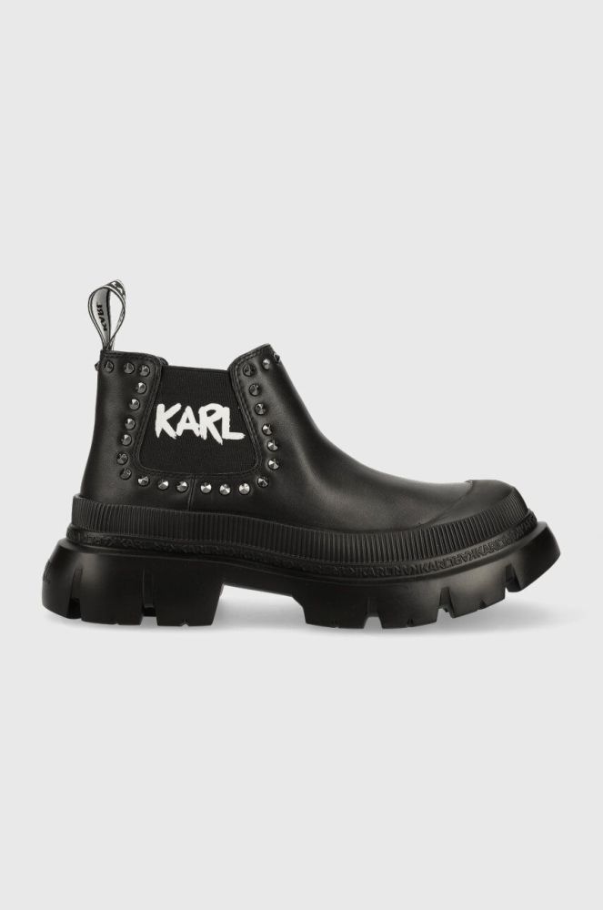 Черевики Karl Lagerfeld TREKKA MAX жіночі колір чорний на платформі KL43531