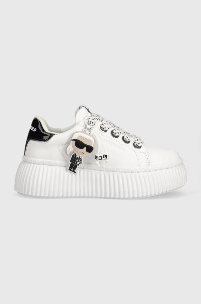 Шкіряні кросівки Karl Lagerfeld KREEPER LO колір білий KL42376N (3347839)