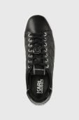 Шкіряні кросівки Karl Lagerfeld KUPSOLE III KC колір чорний KL61023F