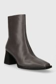 Шкіряні черевики Vagabond Shoemakers HEDDA жіночі колір сірий каблук блок 5002.001.18