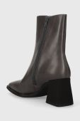 Шкіряні черевики Vagabond Shoemakers HEDDA жіночі колір сірий каблук блок 5002.001.18