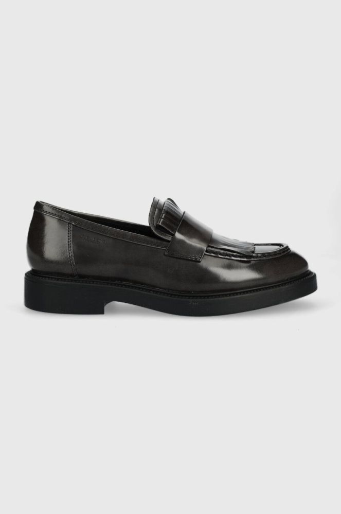 Шкіряні мокасини Vagabond Shoemakers ALEX W жіночі колір сірий на плоскому ходу 5148.004.18