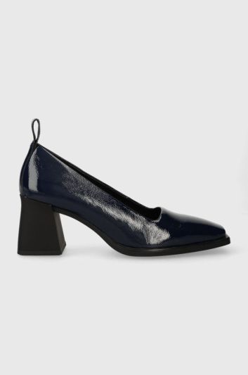 Шкіряні туфлі Vagabond Shoemakers HEDDA колір синій каблук блок 5303.160.64
