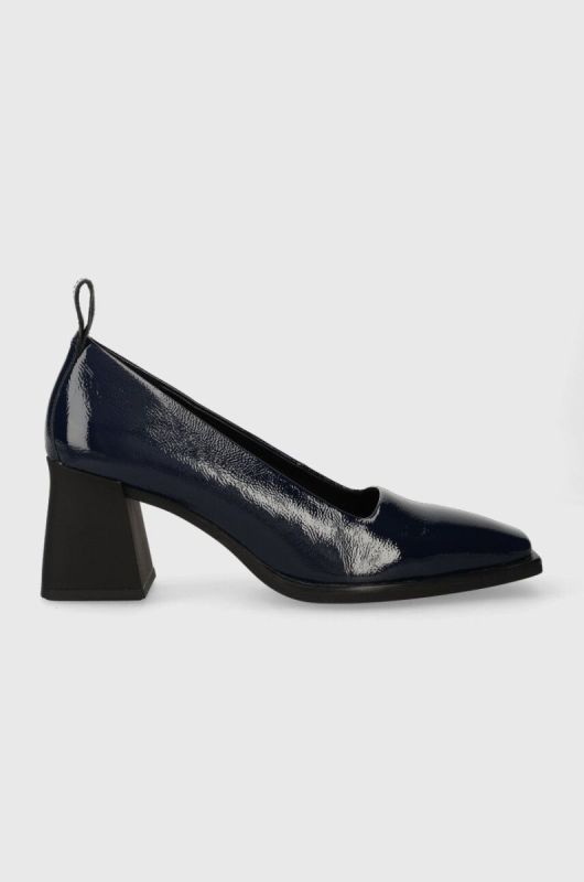 Шкіряні туфлі Vagabond Shoemakers HEDDA колір синій каблук блок 5303.160.64