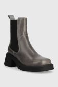 Шкіряні черевики Vagabond Shoemakers DORAH жіночі колір сірий каблук блок 5642.001.17