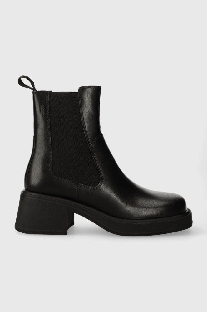 Шкіряні черевики Vagabond Shoemakers DORAH жіночі колір чорний каблук блок 5642.001.20