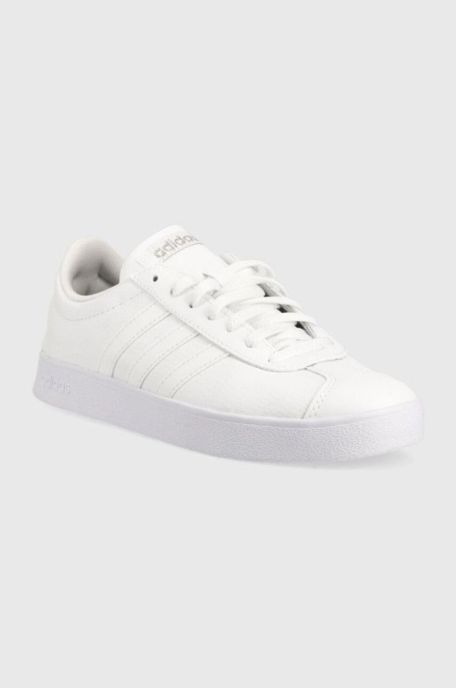Шкіряні кросівки adidas COURT колір білий фото 2