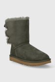 Замшеві чоботи UGG Bailey Bow II колір зелений 1016225