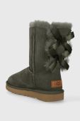 Замшеві чоботи UGG Bailey Bow II колір зелений 1016225