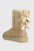 Замшеві чоботи UGG Bailey Bow II колір бежевий 1016225