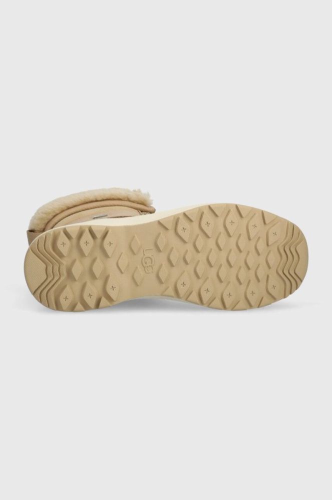Шкіряні черевики UGG Adirondack Boot III жіночі колір бежевий на плоскому ходу утеплене 1095141 фото 5