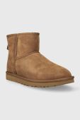 Замшеві чоботи UGG Classic Mini Regenerate колір коричневий 1137050