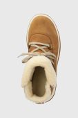 Замшеві чоботи UGG Lakesider Heritage Lace колір коричневий 1143836