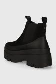 Замшеві черевики UGG Brisbane Chelsea жіночі колір чорний на платформі злегка утеплені 1143842 Замшеві черевики UGG Brisbane Chelsea жіночі колір чорний на платформі злегка утеплені 1143842