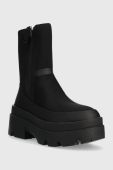 Черевики UGG Brisbane Mid жіночі колір чорний на плоскому ходу злегка утеплена 1143843 Черевики UGG Brisbane Mid жіночі колір чорний на плоскому ходу злегка утеплена 1143843